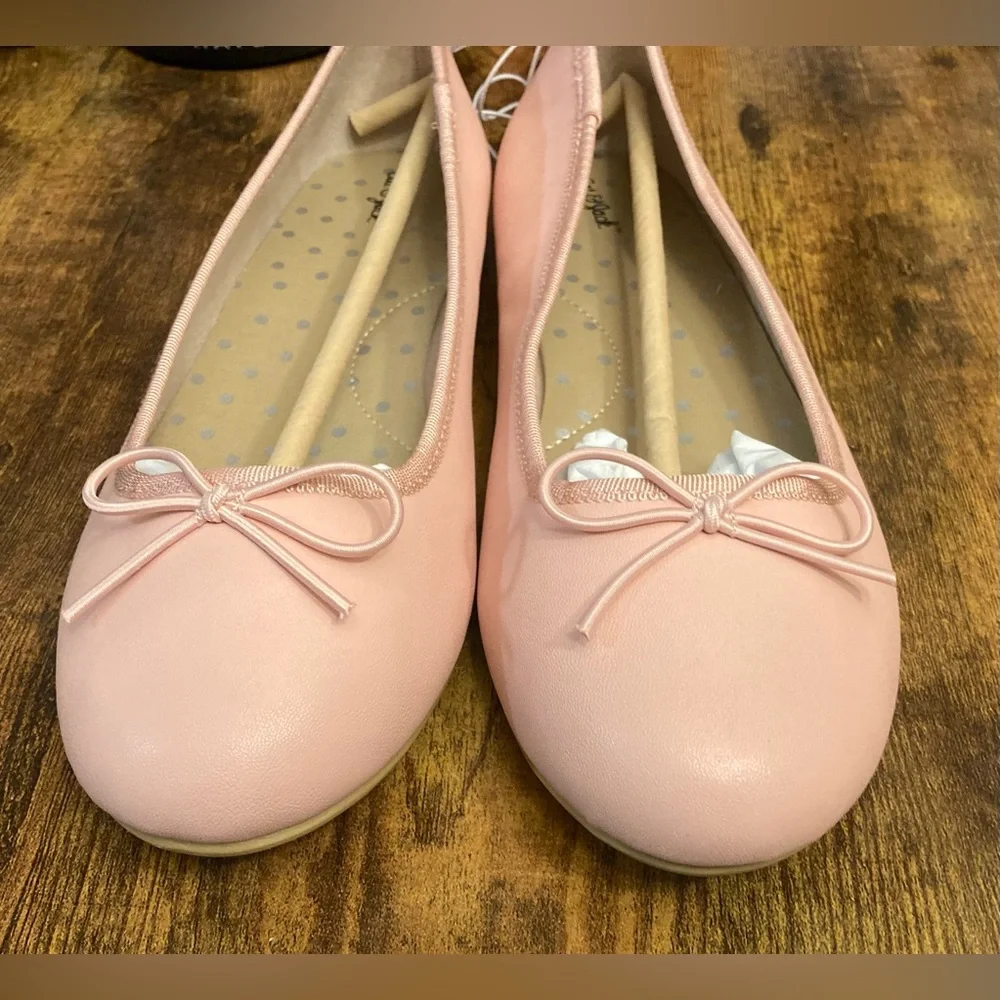 Kids' Diana Slip-on Ballet Flats - Cat & Jack™ Blush Memory Foam Insole Size 5 - Picture 2 of 8